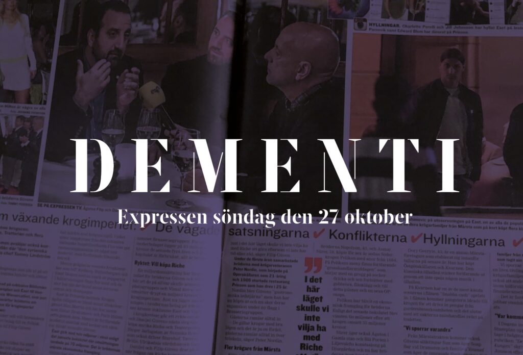 Brasseriegruppen vill poängtera felaktigheterna i Expressens artikel